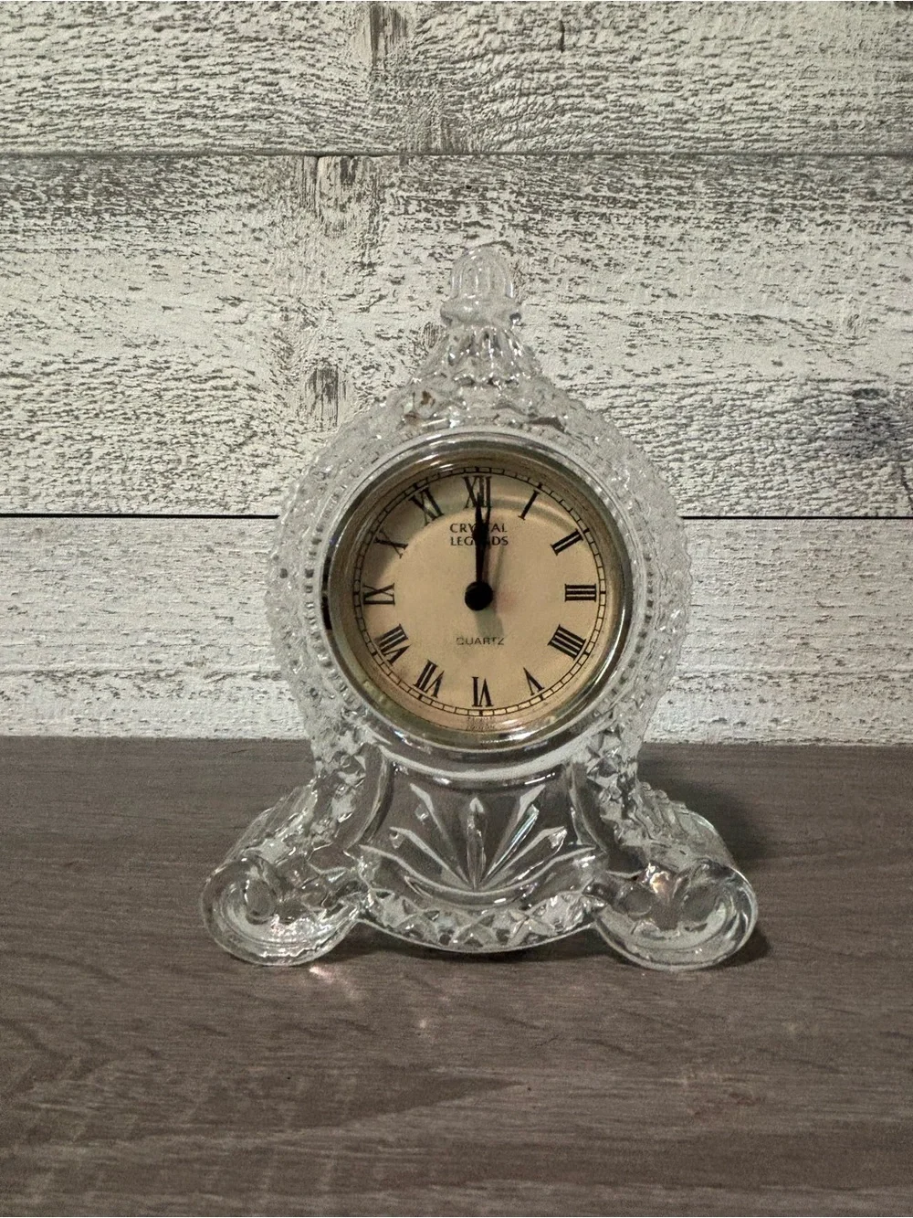 Clear Glass Mantel Clock - Clear